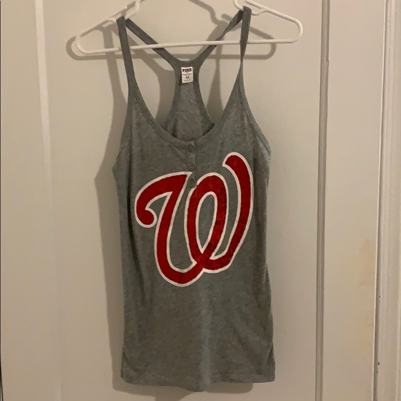 Shiny red leopard Nationals tank top - Picture 1 of 6